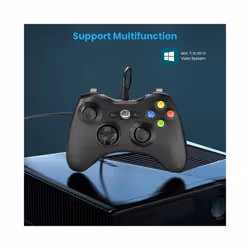 USB Wired PC Game Controller Gamepad For WinXP/Win7/Win8/Win10 Joypad For PC Windows Computer Laptop Black Game Joystick
