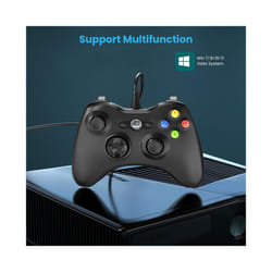 USB Wired PC Game Controller Gamepad For WinXP/Win7/Win8/Win10 Joypad For PC Windows Computer Laptop Black Game Joystick