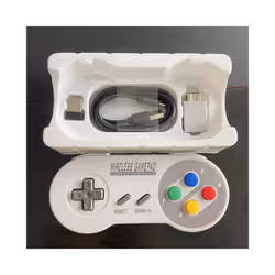 2 Reciever Game Controller Wireless Colorful Button 2.4G Gamepad Joypad Joystick Compatible for SNES Mini PC Windows NS Switc ...