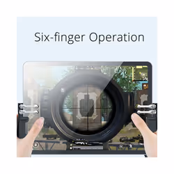 H11 6 Finger Mobie Controller Compatible For Pubg Gamepad Tablet Trigger Handle Portable Game Grip Handles For Ipad iPhone st ...