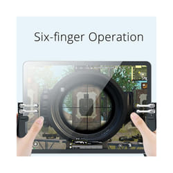 H11 6 Finger Mobie Controller Compatible For Pubg Gamepad Tablet Trigger Handle Portable Game Grip Handles For Ipad iPhone stage