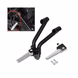 Motorcycle Black Rear Passenger Foot Pegs Footrests Pedals For 2017-2021 Honda Rebel 300 500 CMX
