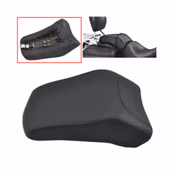 Black Cushion Motorcycle Rear Passenger Seat For Harley Davidson Softail Fat Boy FLSTF 2008-2014