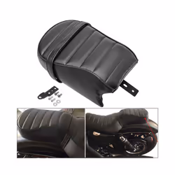 Motorcycle Black Leather Rear Passenger Seat Pillion Cushion For Harley Sportster Iron 883 XL883N 2016-2022