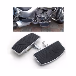 1 Pair Rear Passenger Footboard Foot Pegs Footrest for SUZUKI VL400 VL800