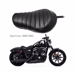 Motorcycle Black Leather Front Driver Solo Seat Fits For Harley Sportster Iron XL 883 1200 Roadster Custom 2016-2021