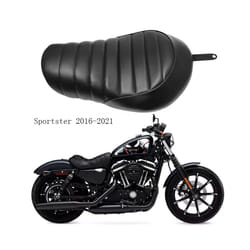 Motorcycle Black Leather Front Driver Solo Seat Fits For Harley Sportster Iron XL 883 1200 Roadster Custom 2016-2021