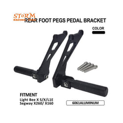 Rear FootPegs Pedal Bracket Foldable Auxiliary Pedal Foldable Anti-Slip For Surron Sur-Ron X Segway X160 X260 Dirt Bike