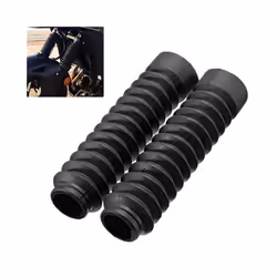 Motorcycle Front Fork Boot Bellows Universal Off-road Motorcycle Rubber Dust Cap 13 Section Shock Absorption Threaded Sleeve