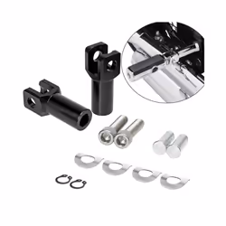 Motorcycle Passenger Foot Pegs Footrest Support Mount Footrest Clevis Kit For Harley Softail Fatboy Heritage FXST 2000-2006 2 ...
