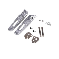 Pair Motorcycle Rear Footpegs Footrest Anti-Skid Foot Pedal Pegs Aluminum Alloy Silver For Honda CBR600RR CBR1000RR 2004-2014