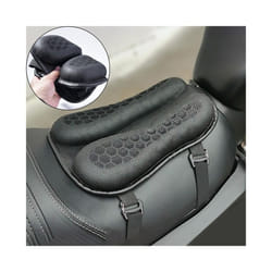 Motorcycle Gel Seat Cushion 3D Honeycomb Structure Shock Absorption & Breathable Motorbike Seat Pad Foldable Motorcycle Saddle