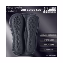 Motorcycle Gel Seat Cushion 3D Honeycomb Structure Shock Absorption & Breathable Motorbike Seat Pad Foldable Motorcycle Saddle