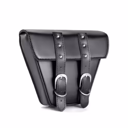 1pcs New Black Motorcycle PU Leather Side Clinch Bolt Saddlebag Saddle Bag Universal For Harley Sportster XL883 Cafe Racer Ho ...