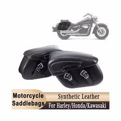 Motorcycle Saddlebags Large Capacity Rear Side Bag Luggage Storage Universal for Sportster XL883 For Kawasaki Vulcan Touring
