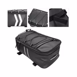 8L Large Capacity Motocycle Bag Waterproof Bicycles Rear Rack Trunk Bag Pannier Motobike Rear Folding Luggage Compartment