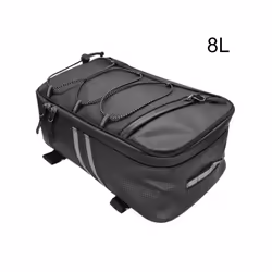 8L Large Capacity Motocycle Bag Waterproof Bicycles Rear Rack Trunk Bag Pannier Motobike Rear Folding Luggage Compartment