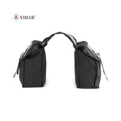 Motorcycle Touring Saddle Bag Black Canvas Waterproof Panniers Motorbike Luggage
