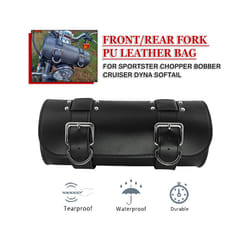 Motorcycle Front/Rear Fork Tool Bag For Harley Sportster Dyna Softail Chopper Bobber Cruiser PU Leather Luggage Bags Saddlebag