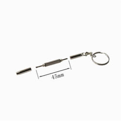 Portable Multi-function Stainless Steel Eyeglass Screwdriver Sunglass Watch Repair Kit With Keychain