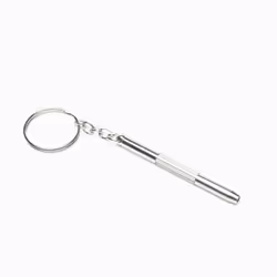 Portable Multi-function Stainless Steel Eyeglass Screwdriver Sunglass Watch Repair Kit With Keychain