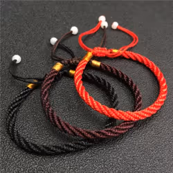 Lucky Charm Bracelets & Bangles For Women Men Handmade Knots Rope Budda Bracelet - brown
