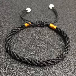 Lucky Charm Bracelets & Bangles For Women Men Handmade Knots Rope Budda Bracelet - red