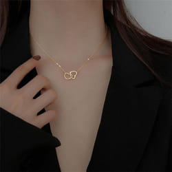 Heart Pendant Necklace For Girls Women Sweater Neck Chain Necklaces Cute Chokers Jewelry - gold
