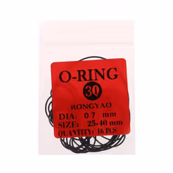1pack 0.5/0.6/0.7/0.8mm Watch O-ring Waterproof Rubber Watch Back Cover Gaskets - 0.7mm 25-40mm