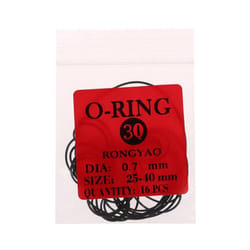 1pack 0.5/0.6/0.7/0.8mm Watch O-ring Waterproof Rubber Watch Back Cover Gaskets - 0.7mm 25-40mm