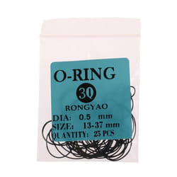 1pack 0.5/0.6/0.7/0.8mm Watch O-ring Waterproof Rubber Watch Back Cover Gaskets - 0.5mm 13-37mm