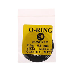 1pack 0.5/0.6/0.7/0.8mm Watch O-ring Waterproof Rubber Watch Back Cover Gaskets - 0.6mm 13-40mm