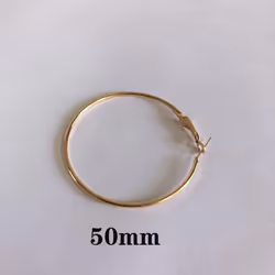 Fashion Earrings Big Circle Earrings Exaggerated Hop Circle Earring Jewelry Female Big Earrings - gold, 50mm