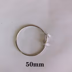 Fashion Earrings Big Circle Earrings Exaggerated Hop Circle Earring Jewelry Female Big Earrings - silver, 50mm