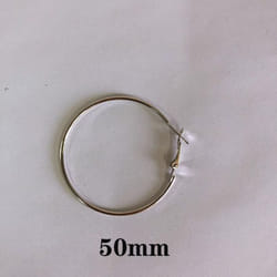 Fashion Earrings Big Circle Earrings Exaggerated Hop Circle Earring Jewelry Female Big Earrings - silver, 50mm