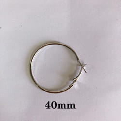 Fashion Earrings Big Circle Earrings Exaggerated Hop Circle Earring Jewelry Female Big Earrings - silver, 40mm