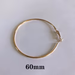 Fashion Earrings Big Circle Earrings Exaggerated Hop Circle Earring Jewelry Female Big Earrings - gold, 60mm