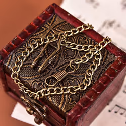 Bronze Alloy Chain For Antique Quartz Women Mens Vintage For Pocket Watch