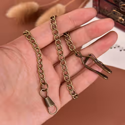 Bronze Alloy Chain For Antique Quartz Women Mens Vintage For Pocket Watch