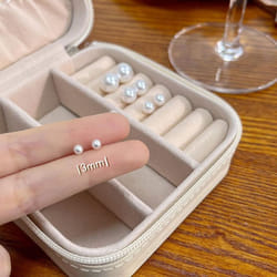 Earring Simple Round Pearl Earrings Stud Earrings Charming For Women Korean Ear Jewelry - 3mm