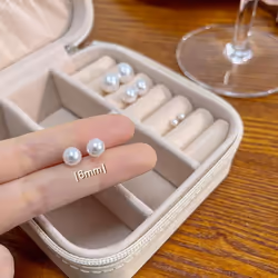 Earring Simple Round Pearl Earrings Stud Earrings Charming For Women Korean Ear Jewelry - 6mm