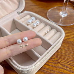 Earring Simple Round Pearl Earrings Stud Earrings Charming For Women Korean Ear Jewelry - 6mm