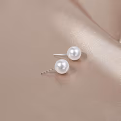 Earring Simple Round Pearl Earrings Stud Earrings Charming For Women Korean Ear Jewelry - 6mm