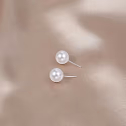 Earring Simple Round Pearl Earrings Stud Earrings Charming For Women Korean Ear Jewelry - 6mm
