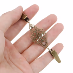 Sweater Cardigan Clip Shirt Collar Clasps Decoration Metal Buckle - antique bronze