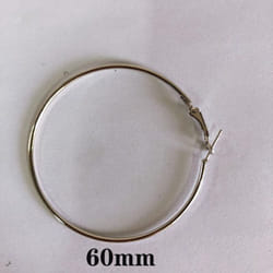 Fashion Earrings Big Circle Earrings Exaggerated Hop Circle Earring Jewelry Female Big Earrings - silver, 60mm