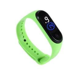 Stylish Shock Resistant Comfortable Unisex Led Digital Display Wristwatch For Children - green