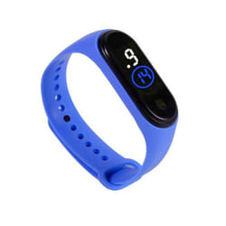 Stylish Shock Resistant Comfortable Unisex Led Digital Display Wristwatch For Children - royal blue