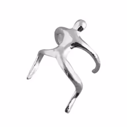 1pc Ear Clip Small Man Shape Ear Decoration Non-piercing Women Cartilage - silver, 1