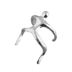 1pc Ear Clip Small Man Shape Ear Decoration Non-piercing Women Cartilage - silver, 1